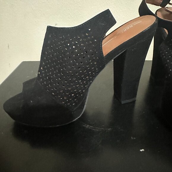 ✨ Report Sparkle Suede Leather Thick Pumps with Buckle – Women’s Size 8 - Picture 2 of 4